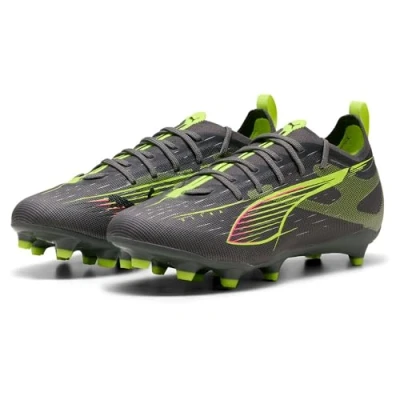 Image of Puma Ultra 5 PRO FG/AG JR Unisex Moulded stud football boots, Size: 1, silver/yellow shoes