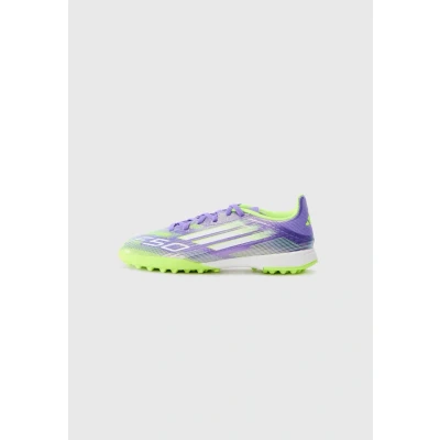 Image of adidas Unisex Kid&#039;s F50 League Turf Football Boots, Purple Rush Cloud White Lucid Lemon, 4.5 UK Child