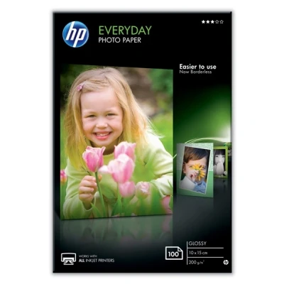 Image of HP CR757A, 10 x 15 cm, Everyday Glossy Photo Paper, 200 gsm, 100 Sheets, White