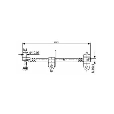 Image of Brake Hose BOSCH 1 987 481 045