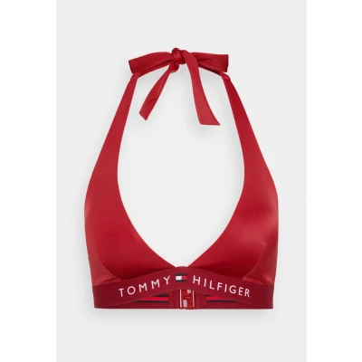 Image of Tommy Hilfiger Original Halter Bikini top, Women&#039;s, Size: 10 12, Regatta red