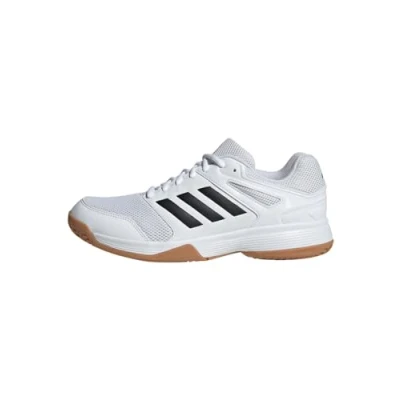 Image of adidas Performance Speedcourt Training shoe, Size: 5, Cloud white core black gum Textile/synthetics