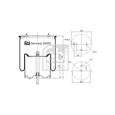 Image of Bellow, air suspension FEBI BILSTEIN 20502