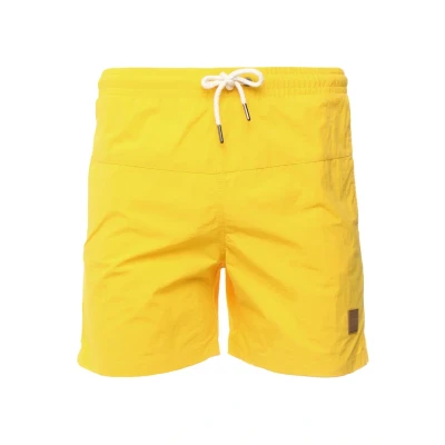 Image of Urban Classics Block Swimming shorts, Men&#039;s, Size: Small, Chrome yellow