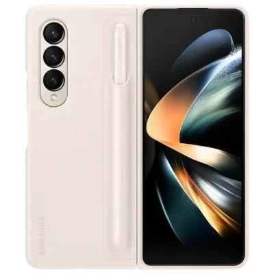 Image of Samsung Standing Plastic Back Cover With S Pen Pink Galaxy Z Fold 4
