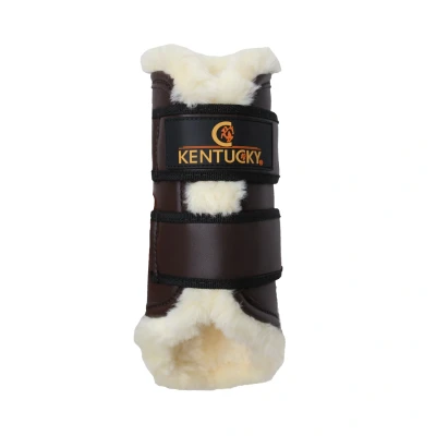 Image of Kentucky Horsewear Turnout Boots Leather Hind Full Size / Brown Horse Riding Equestrian