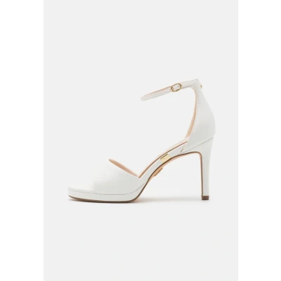 Image of Buffalo Ronja High heeled sandals, Women&#039;s, Size: 6.5, White quality imitation leather