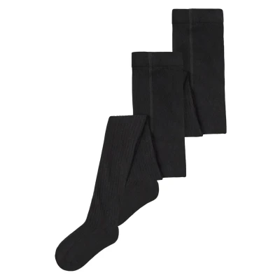 Image of Name it Nknpantyhose 2 PACK Unisex Tights for kids, Size: 3 4y, Black