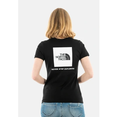 Image of The North Face BOX SLIM TEE Print Tshirt, Women&#039;s, Size: 18/20, Tnf black