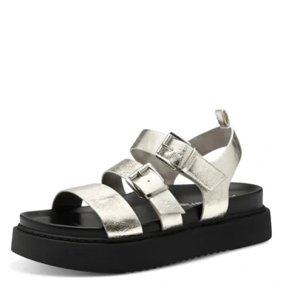 Image of Tamaris Platform sandals, Women&#039;s, Size: 36, Platinum shoes