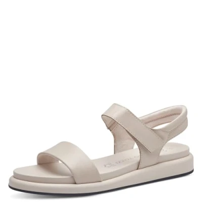 Image of MARCO TOZZI Women&#039;s 2 28414 42 Heeled Sandal, Cream, 7.5 UK