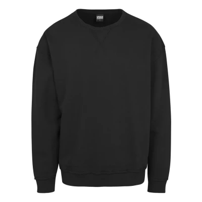Image of Urban Classics OPEN EDGE CREW Sweatshirt, Men&#039;s, Size: Large, Black