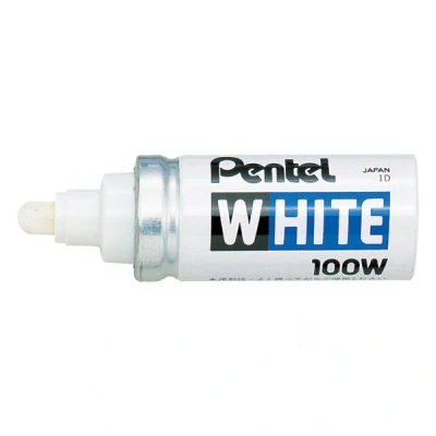 Image of PENTEL Pack of 3 Paint Permanent Markers X100W Bullet Tip 2.9 mm White