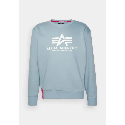 Image of Alpha Industries Basic Sweatshirt, Men&#039;s, Size: Medium, Grey blue