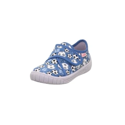 Image of Superfit BILL Slippers blau/multicoloured for kids, Size: 2.5/3, Blau/multi coloured Textile