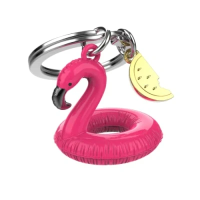 Image of O meta[l]morphose METALMORPHOSE MTM161 01 Flamingo Inflatable Keyring, Pink, One Size, Modern