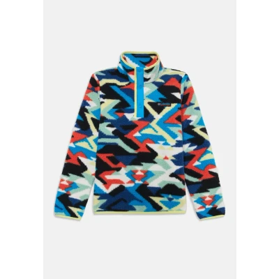 Image of Columbia Helvetia II Printed HALF SNAP Fleece jumper for kids, Size: Medium, Compass blue