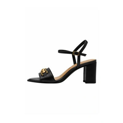 Image of Tamaris Sandals, Women&#039;s, Size: 36, Black leather shoes