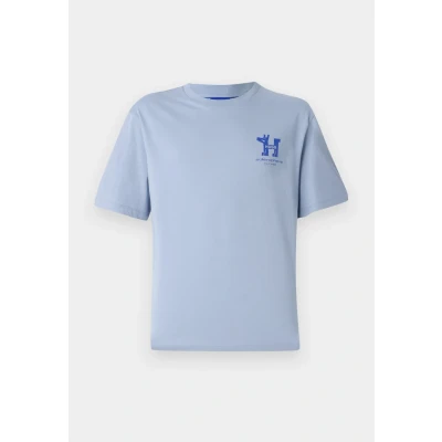Image of HUGO Nedix Print Tshirt, Men&#039;s, Size: Large, Light/pastel blue