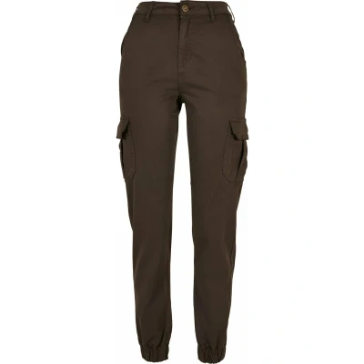 Image of Urban Classics HIGH Waist Cargo trousers, Women&#039;s, Size: 28, Brown
