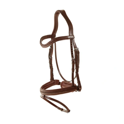 Image of Dyon Plaited Flash Noseband Bridle with Pull back New English Collection