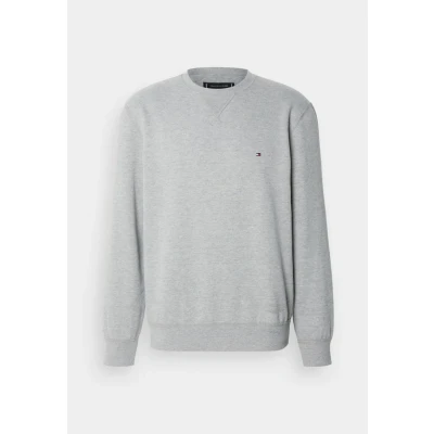 Image of Tommy Hilfiger Essential Crewneck Sweatshirt, Men&#039;s, Size: XS, Medium grey heather