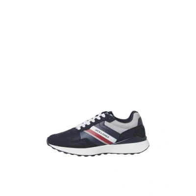Image of Jack &amp; Jones Jfwboston Combo Trainers, Men&#039;s, Size: 6, Navy Imitation leather/ textile