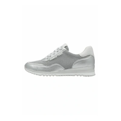 Image of Marco Tozzi Trainers, Women&#039;s, Size: 4, White silver Imitation leather/ textile
