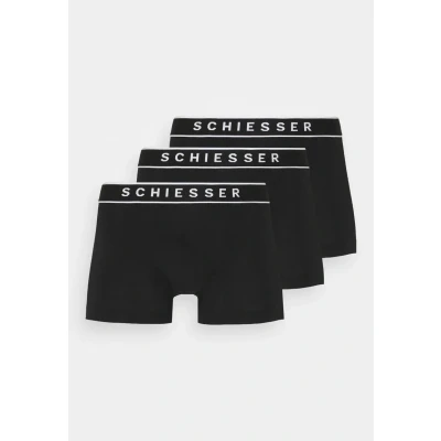Image of Schiesser Men&#039;s Boxer Shorts, Opaque, Black, XXL