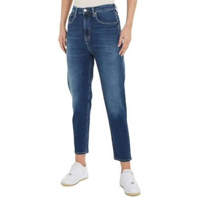 Image of Tommy Jeans MOM Relaxed fit jeans, Women&#039;s, Size: 28x28, Denim dark