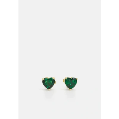 Image of kate spade new york MY LOVE Heart Studs Earrings, Women&#039;s, Size: One Size, Green