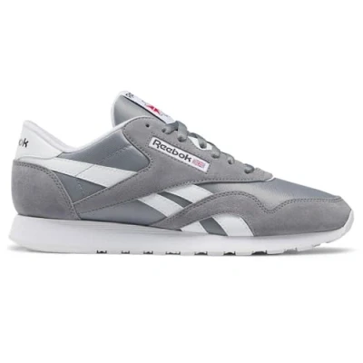 Image of Reebok Classic Unisex Trainers, Size: 7.5, Pure grey/footwear white Leather and textile