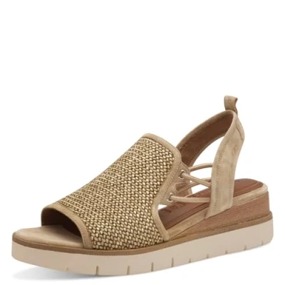 Image of Tamaris Wedge sandals, Women&#039;s, Size: 3.5, Tan shoes