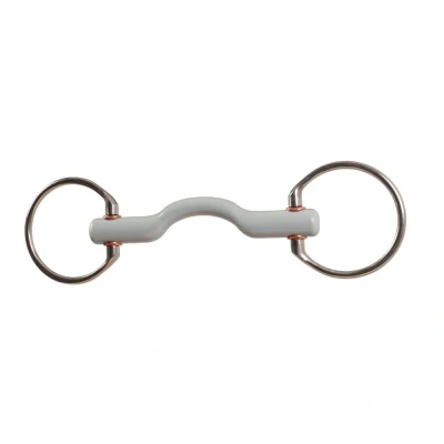 Image of Beris Eggbutt Snaffle With Tongue Port Soft / 120mm Copper Bits Horse &amp; Equestrian
