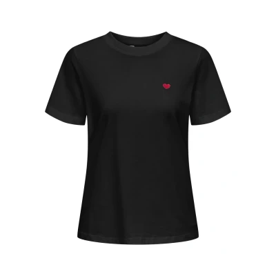 Image of JDY Women&#039;s Jdypisa S/S Print Top JRS Noos T Shirt, Black, L