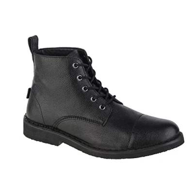 Image of Levi&#039;s Track Laceup ankle boots, Men&#039;s, Size: 8, Full black Leather