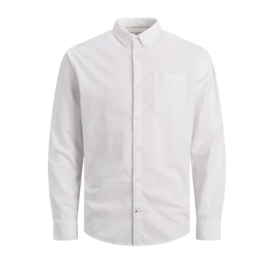 Image of Jack &amp; Jones Jjeoxford Shirt, Men&#039;s, Size: XS, White