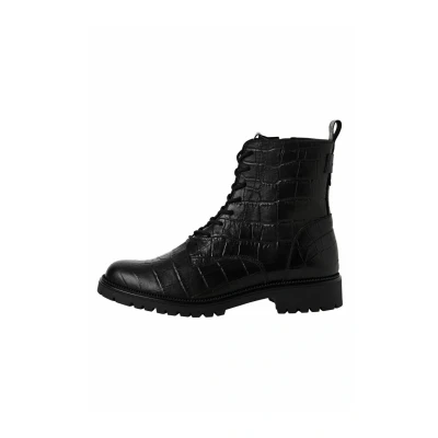 Image of Tamaris Touchit Laceup ankle boots, Women&#039;s, Size: 3, Black croco shoes