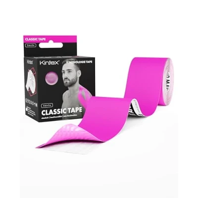 Image of Kintex Kinesiology Tape Classic, 5 cm x m, Skin Friendly &amp; Waterproof Tape, Physio Medical for Sports Physiotherapy (Pink)