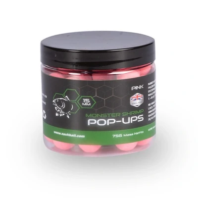 Image of Nash Monster Shrimp Pop ups Pink 15mm (75g)