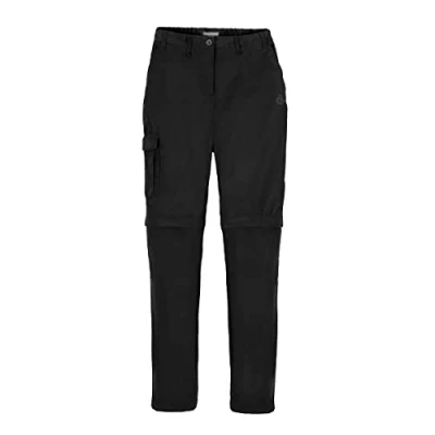 Image of Craghoppers Womens Expert Kiwi Convertible Trousers, Black, Size 14