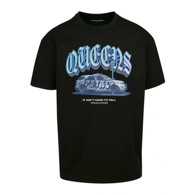 Image of Upscale by Mister Tee Queens Print Tshirt, Size: XS, Black