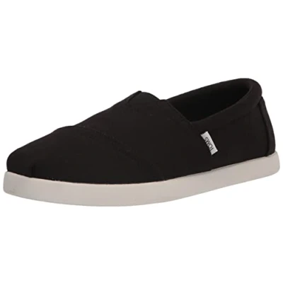 Image of TOMS Slipons, Men&#039;s, Size: 9, Black Cotton