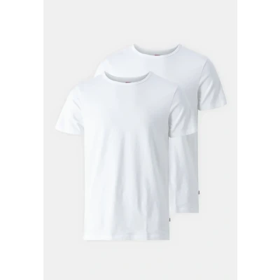 Image of Levi&#039;s Solid CREW 2 PACK Undershirt, Men&#039;s, Size: Small, White