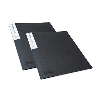 Image of Rapesco 1643 Germ Savvy Antibacterial, Presentation Folder 20 Pockets A4, Black, Pack of 2
