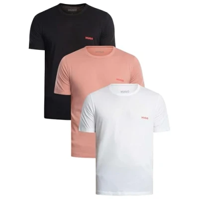 Image of HUGO 3 PACK Pyjama top, Men&#039;s, Size: Medium, Black/pink/white