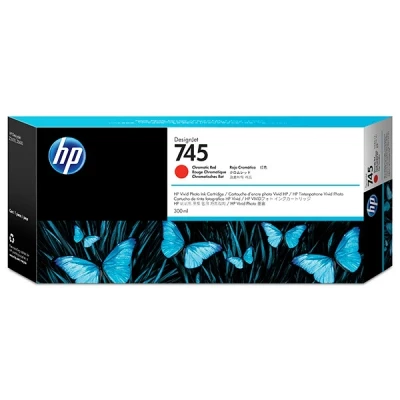 Image of HP DesignJet Z5600ps 745 (F9K06A) chromatic red high capacity ink cartridge (original HP)