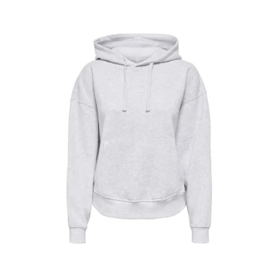 Image of ONLY Onlbest NOOS Hoodie, Women&#039;s, Size: Large, Light grey melange