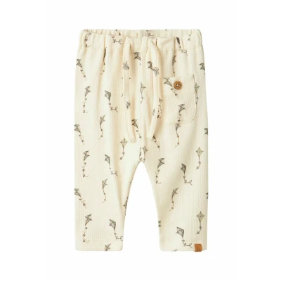 Image of Lil&#039; Atelier Print Leggings Trousers for kids, Size: 9m, Turtledove