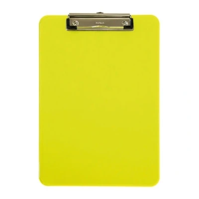 Image of Maul Writing Board, Plastic, A4 clipboard, Hanging Loop Yellow